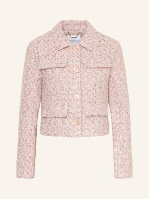 Rich & Royal Kurtka Z Bouclé Z Błyszczącą Przędzą pink