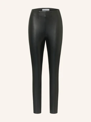 Rich & Royal Legginsy O Wyglądzie Skóry schwarz CZARNY