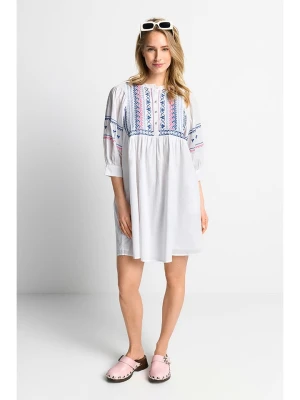 Rich & Royal Lniana sukienka w kolorze biało-różowo-niebieskim rozmiar: 34