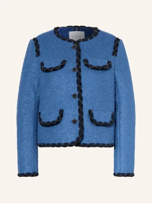 Rich & Royal Marynarka Z Tkaniny Bouclé blau niebieski