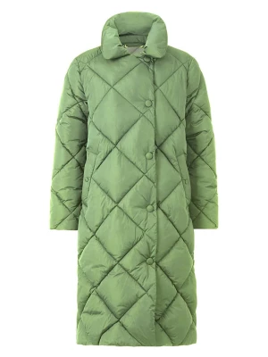 Rich & Royal Płaszcz pikowany w kolorze zielonym rozmiar: 40