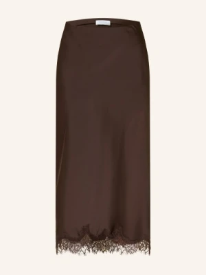 Rich & Royal Satynowa Spódnica braun