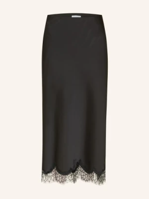 Rich & Royal Satynowa Spódnica schwarz