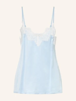 Rich & Royal Satynowy Top Z Koronką blau