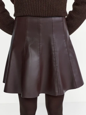 Rich & Royal Spódnica damska Kobiety Sztuczna skóra brązowy,
