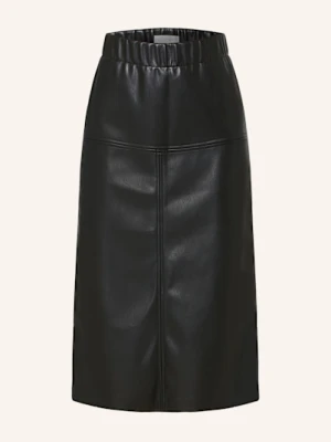 Rich & Royal Spódnica Z Imitacji Skóry schwarz