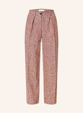Rich & Royal Spodnie Marlena Z Materiału Bouclé rot