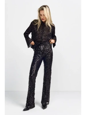 Rich & Royal Spodnie w kolorze czarnym z cekinami rozmiar: 38