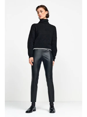 Rich & Royal Spodnie w kolorze czarnym ze skóry syntetycznej rozmiar: 36