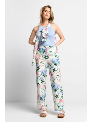 Rich & Royal Spodnie w kolorze kremowo-błękitno-jasnoróżowym rozmiar: 34