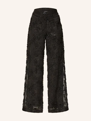 Rich & Royal Spodnie Z Cekinami schwarz