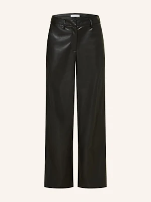 Rich & Royal Spodnie Z Imitacji Skóry schwarz