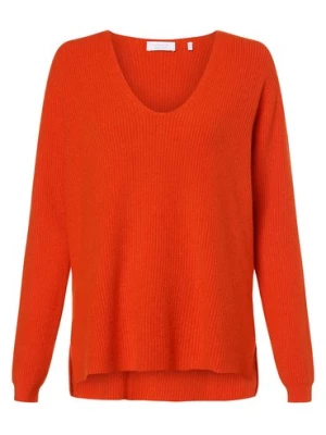 Rich & Royal Sweter damski Kobiety wiskoza pomarańczowy|czerwony jednolity,