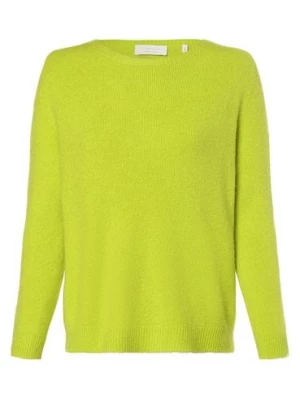 Rich & Royal Sweter damski z dodatkiem alpaki Kobiety Sztuczne włókno zielony jednolity,
