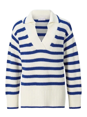 Rich & Royal Sweter w kolorze kremowo-niebieskim rozmiar: XS