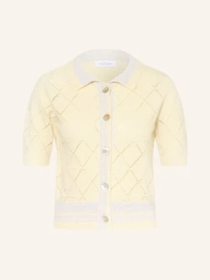 Rich & Royal Sweter Z Błyszczącą Przędzą gelb