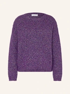 Rich & Royal Sweter Z Błyszczącą Przędzą lila