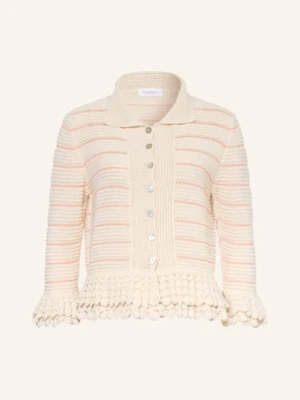 Rich & Royal Sweter Z Błyszczącą Przędzą weiss