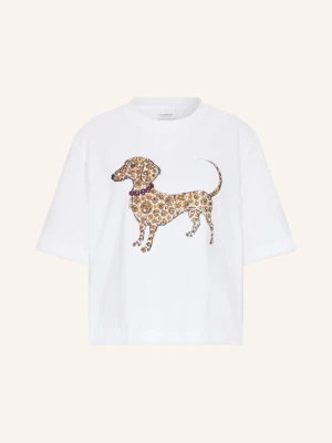Rich & Royal T-Shirt Z Kamyczkami Ozdobnymi weiss niebieski