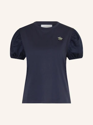 Rich & Royal T-Shirt Z Obszyciem Ozdobnymi Kamykami blau