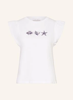 Rich & Royal T-Shirt Z Obszyciem Ozdobnymi Kamykami weiss