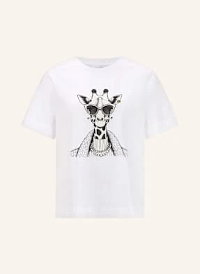 Rich & Royal T-Shirt Z Obszyciem Ozdobnymi Kamykami weiss
