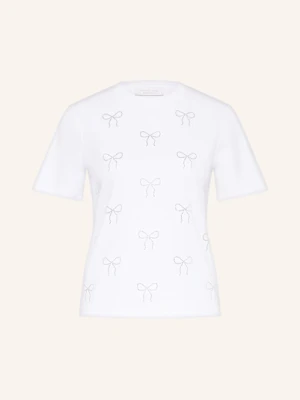 Rich & Royal T-Shirt Z Obszyciem Ozdobnymi Kamykami weiss