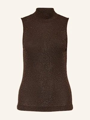 Rich & Royal Top Z Błyszczącą Przędzą braun