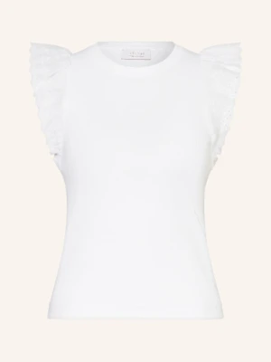Rich & Royal Top Z Dziurkowaną Koronką weiss