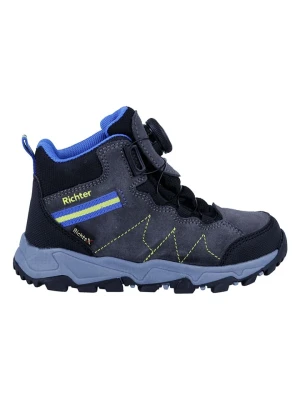 Richter Shoes Skórzane botki trekkingowe "Kyle" w kolorze niebieskim rozmiar: 42