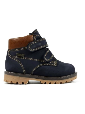 Richter Shoes Skórzane botki w kolorze granatowym rozmiar: 20