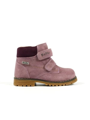 Richter Shoes Skórzane botki w kolorze jasnoróżowym rozmiar: 21