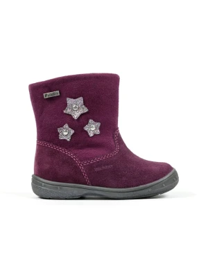 Richter Shoes Skórzane botki zimowe w kolorze fioletowym rozmiar: 28