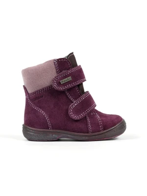 Richter Shoes Skórzane botki zimowe w kolorze fioletowym rozmiar: 25