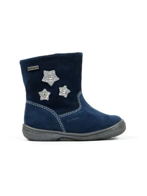 Richter Shoes Skórzane botki zimowe w kolorze granatowym rozmiar: 25