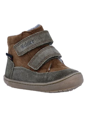 Richter Shoes Skórzane buty barefoot "Maxi" w kolorze jasnobrązowo-oliwkowym rozmiar: 26