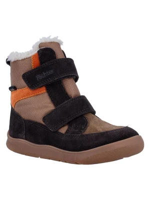 Richter Shoes Skórzane buty barefoot "Samy" w kolorze jasnobrązowo-czarnym rozmiar: 31