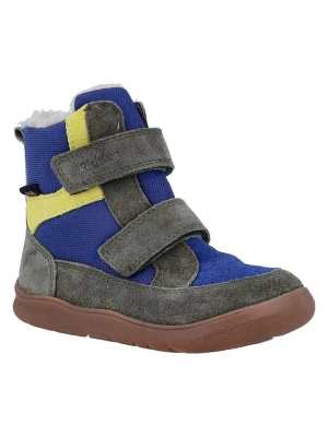 Richter Shoes Skórzane buty barefoot "Samy" w kolorze niebiesko-oliwkowym rozmiar: 31
