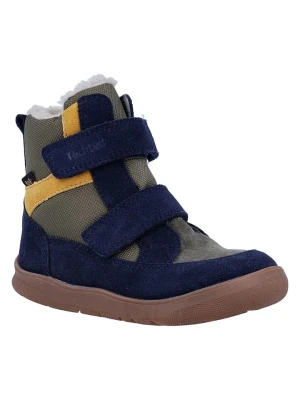 Richter Shoes Skórzane buty barefoot "Samy" w kolorze oliwkowo-granatowym rozmiar: 30