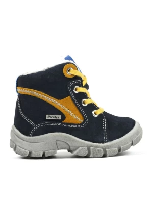 Richter Shoes Skórzane buty trekkingowe w kolorze granatowo-żółtym rozmiar: 26