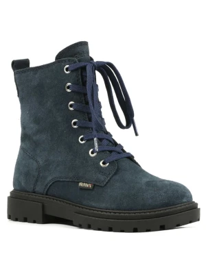 Richter Shoes Skórzane kozaki "Klara" w kolorze granatowym rozmiar: 40