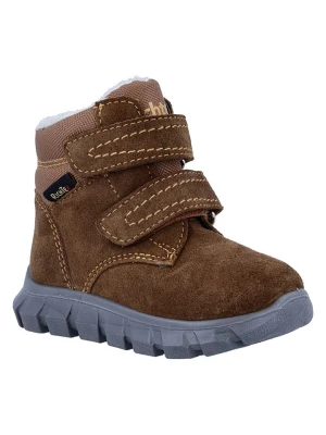 Richter Shoes Skórzane kozaki zimowe "Snow Mini" w kolorze jasnobrązowym rozmiar: 28
