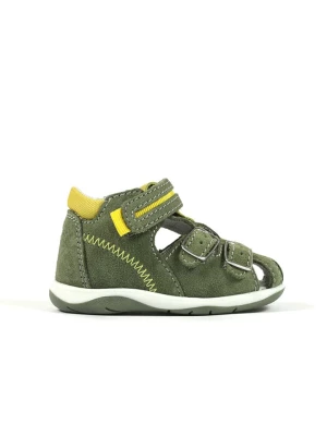 Richter Shoes Skórzane półsandały w kolorze zielonym rozmiar: 21