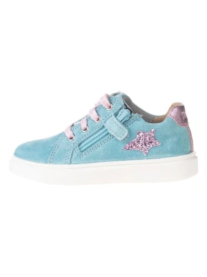 Richter Shoes Skórzane sneakersy "Flora" w kolorze błękitnym rozmiar: 27