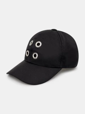 Rick Owens czapka z daszkiem Baseball Cap kolor czarny gładka DA02D2478.MUES1