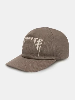 Rick Owens czapka z daszkiem bawełniana Baseball Cap kolor szary gładka DA02D2478.DOEM10