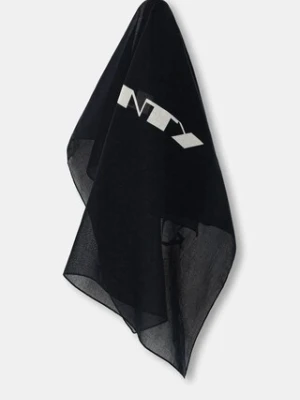 Rick Owens DRKSHDW apaszka bawełniana Cotton Opera Bandana kolor czarny z nadrukiem DA02E7471.SCAEP2