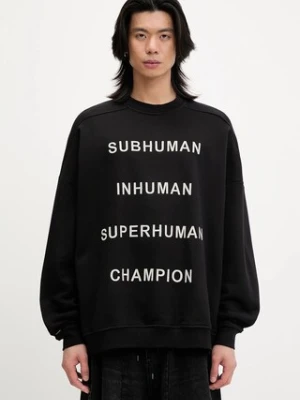 Rick Owens DRKSHDW bluza bawełniana Knitted - Jumbo Sweat 221669 męska kolor czarny z aplikacją CM01E1669.CHFE