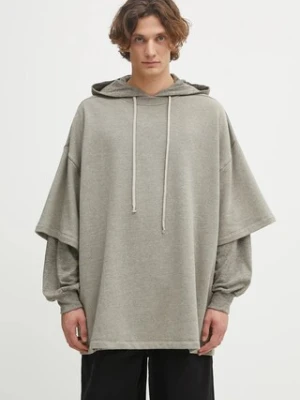 Rick Owens DRKSHDW bluza Tommy Hustler męska kolor szary z kapturem melanżowa DU02E7271.FGMJGM
