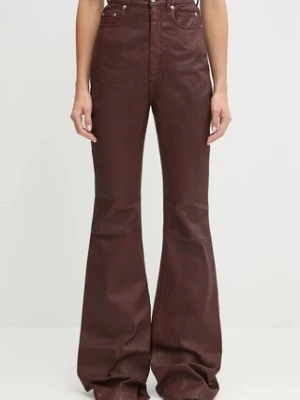 Rick Owens DRKSHDW jeansy Bolan Bootcut damskie high waist DS02E7311.SDSW